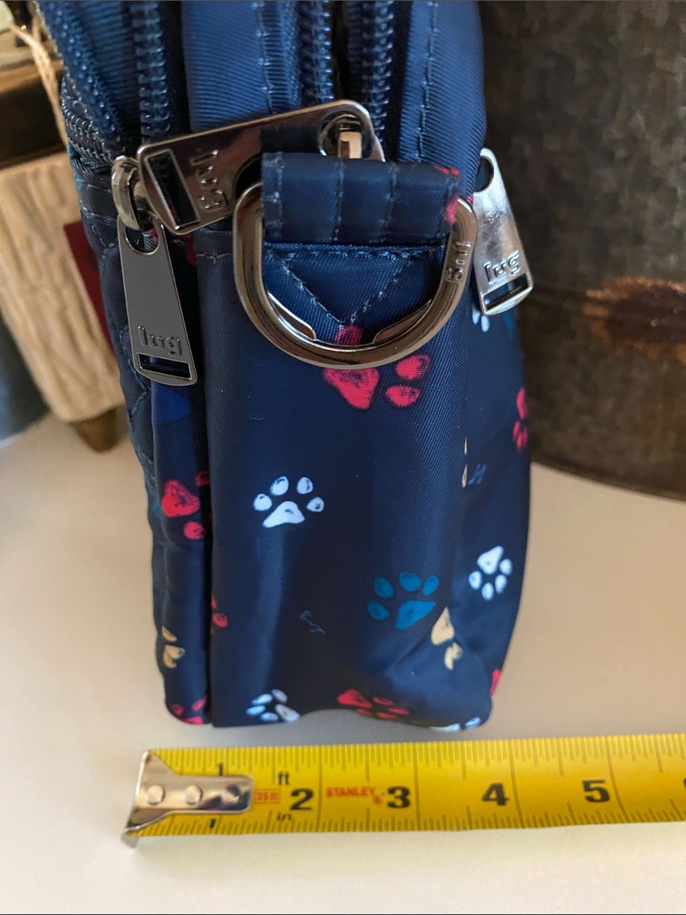 LUG: CAN CAN XL: MULTI COLOR PAWS NAVY With Adjustable Strap - Picture 14 of 14